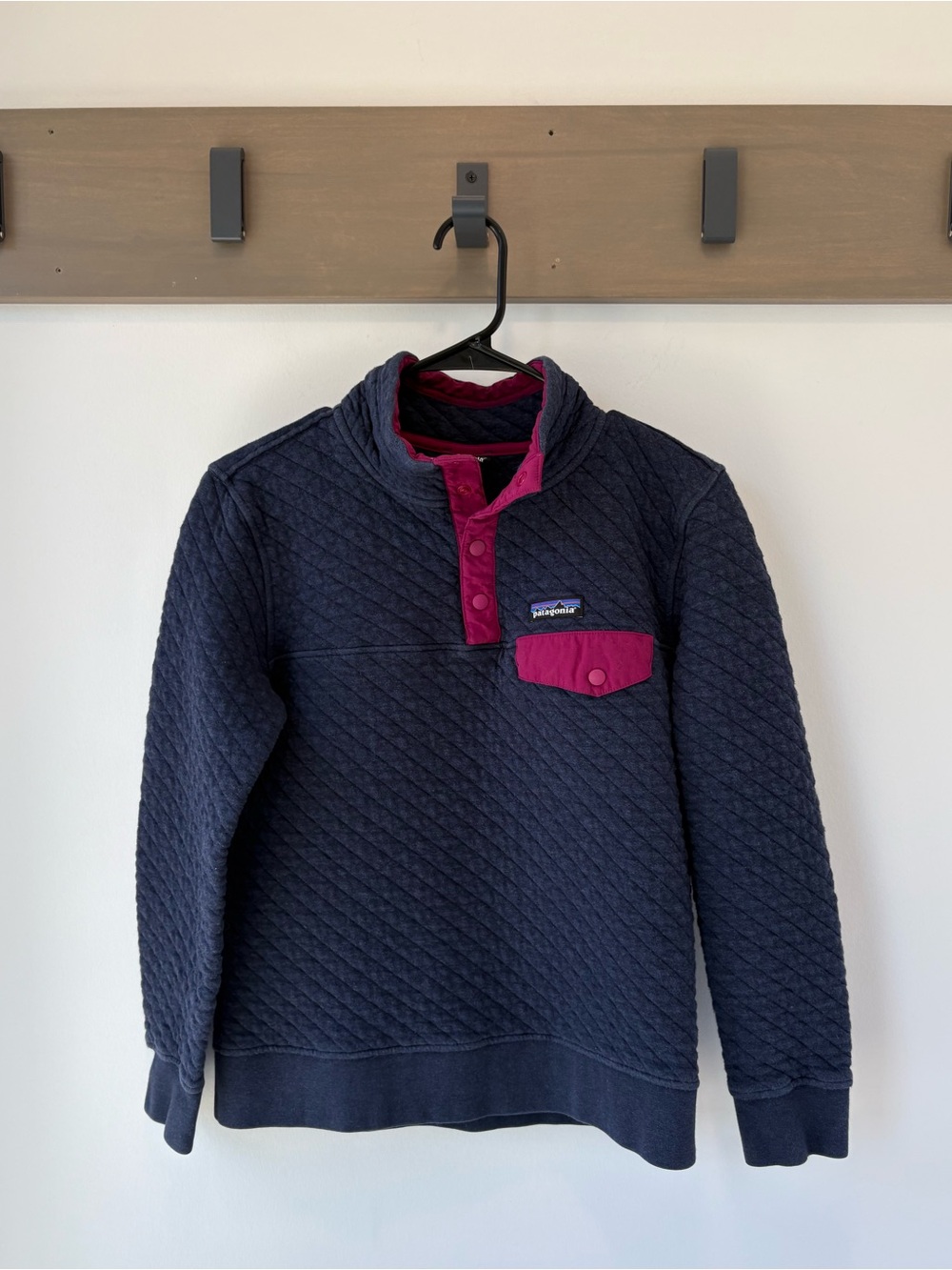Patagonia Women's Organic Cotton Quilt Snap-T Pullover Navy Size Small